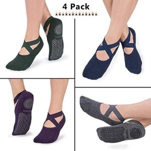 Barre Socks - Pilates / Yoga / Ballet - 4 Pack